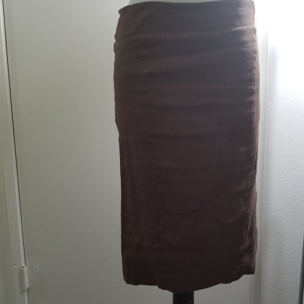 Bebe Brand Pencil Skirt, Brown, Size 4